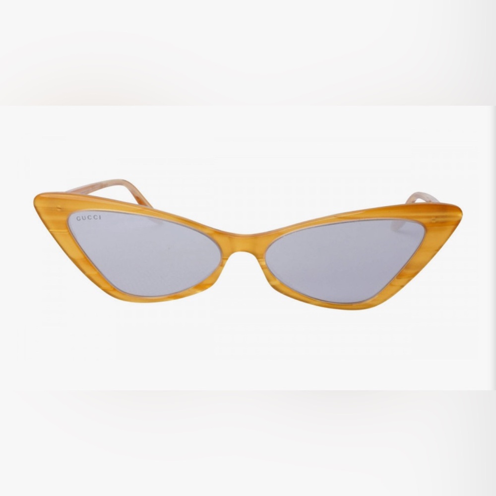 NWOT Gucci Yellow GG0708S Cat Eye Sunglasses - Picture 3 of 5